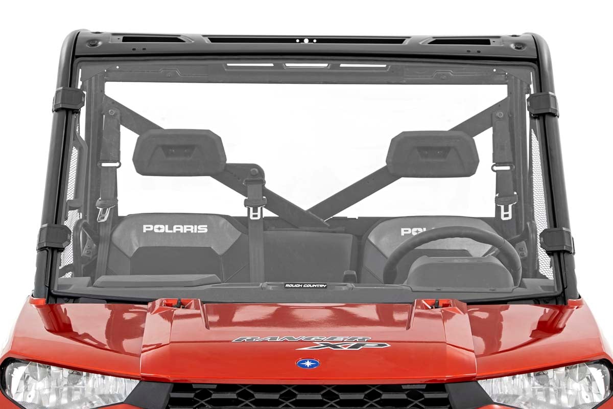Polaris Ranger 1000 EPS Full Windshield - Rough Country - Scratch Resistant - '20-'23